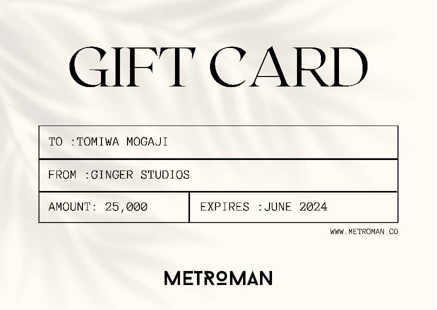 MetroMan Gift Card