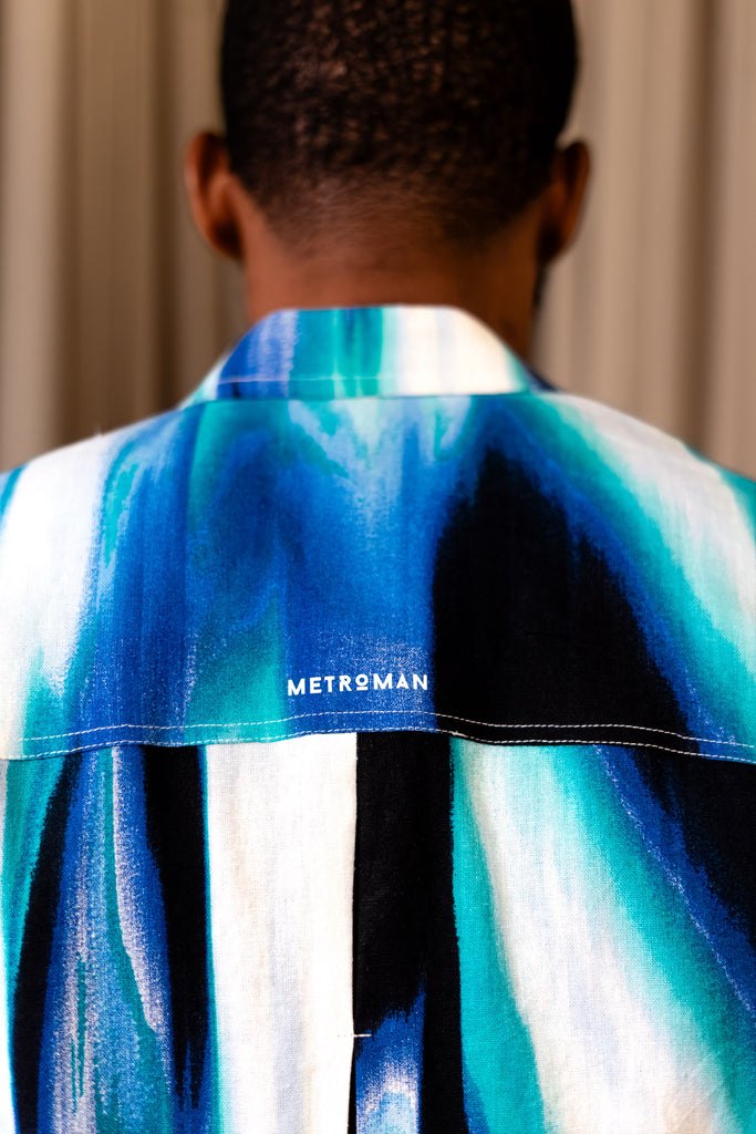 Aqua Haze Luxe Linen Shirt