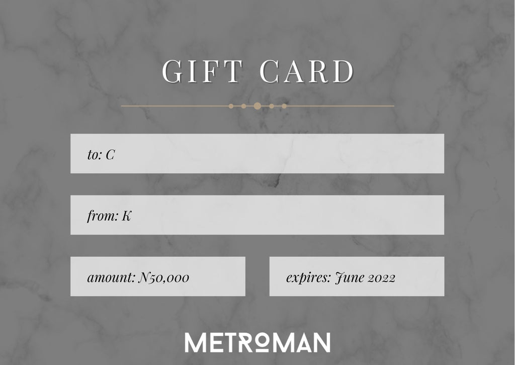 MetroMan Gift Card
