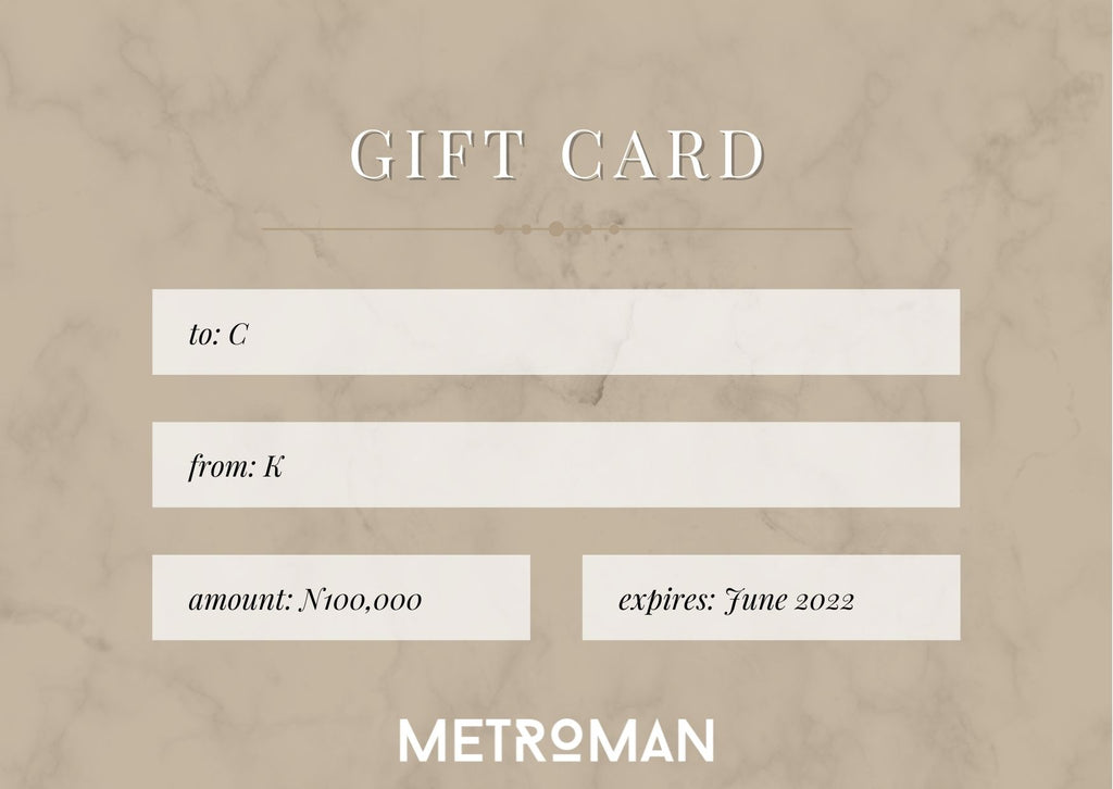 MetroMan Gift Card